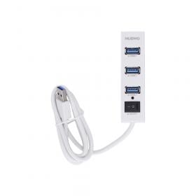 USB HUB (ยูเอสบีฮับ) NUBWO 4 PORT USB 3.1 NH-85 (WHITE)