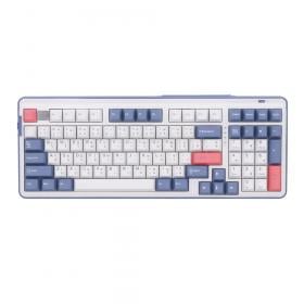 WIRELESS KEYBOARD (คีย์บอร์ดไร้สาย) DAREU A98 MASTER (WHITE-BLUE) (DAREU SKY POM SWITCH RGB EN/TH)