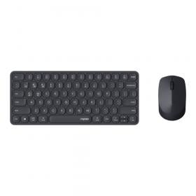 WIRELESS KEYBOARD & MOUSE (คีย์บอร์ดและเมาส์ไร้สาย) RAPOO 9010M (DARK-GREY) (9010M-GY)