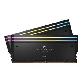 64GB (32GBx2) DDR5 6400MHz RAM (หน่วยความจำ) CORSAIR DOMINATOR TITANIUM RGB DDR5 INTEL XMP - BLACK (CMP64GX5M2B6400C32)