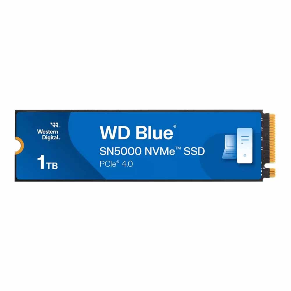 1 TB SSD (เอสเอสดี) WD BLUE SN5000 - PCIe 4x4 NVMe M.2 2280 (WDS100T4B0E)